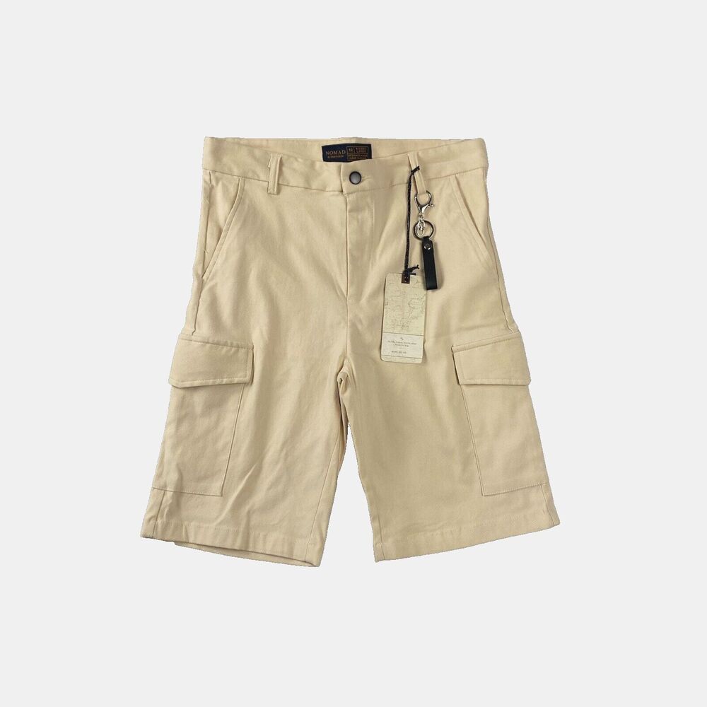 NWT Nomad Cargo Shorts Kid's Size 12 Beige Stretch‎ Pockets High Rise